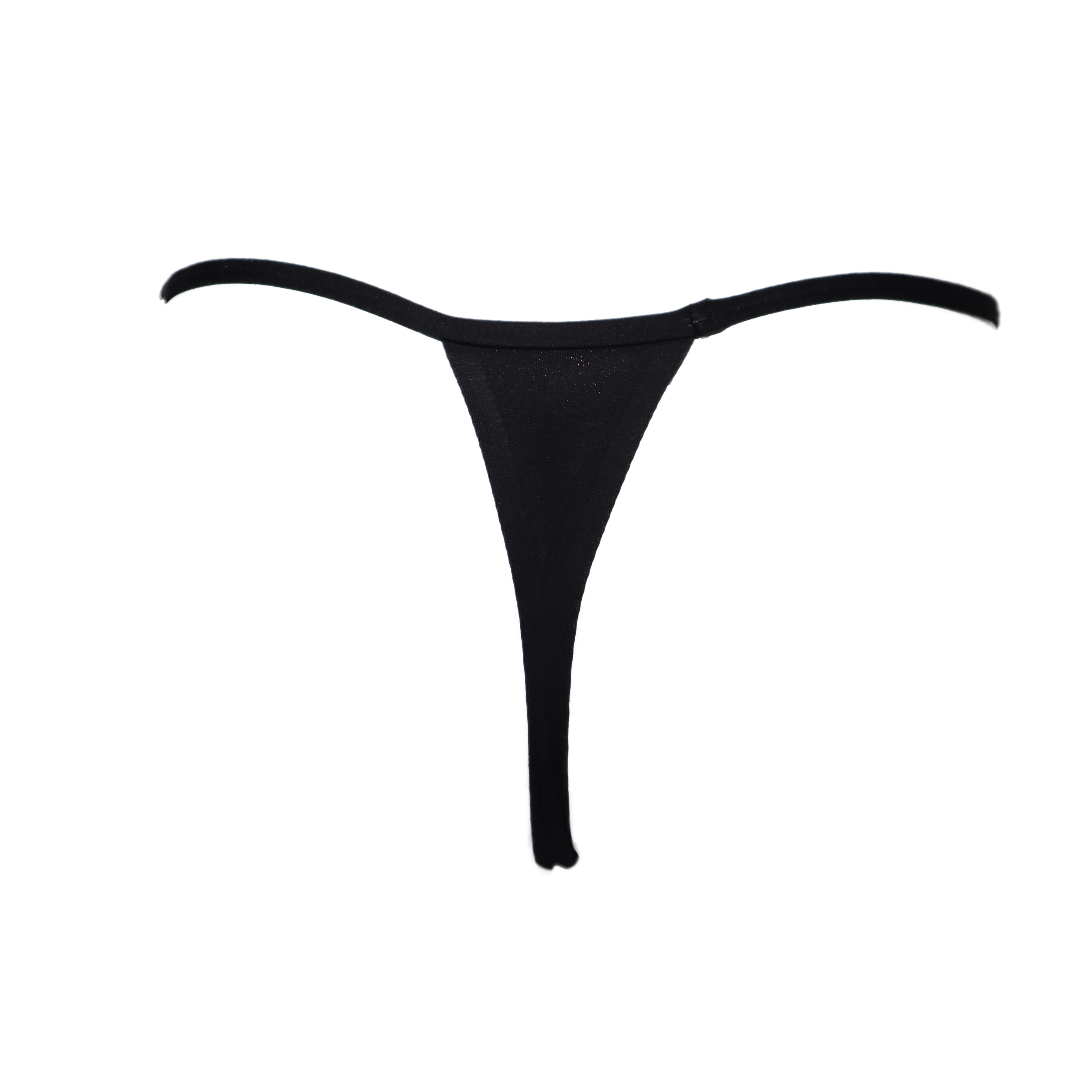 Black thong on a white background
