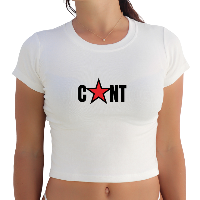 "C*NT" Y2K Baby Tee