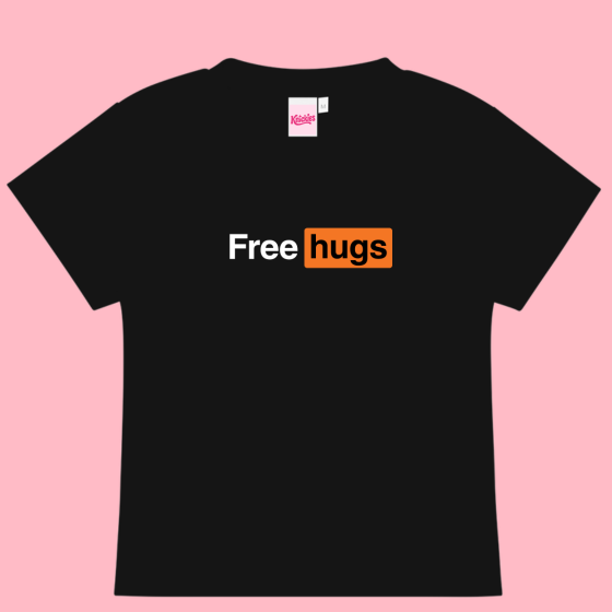 "Free Hugs" Y2K Baby Tee