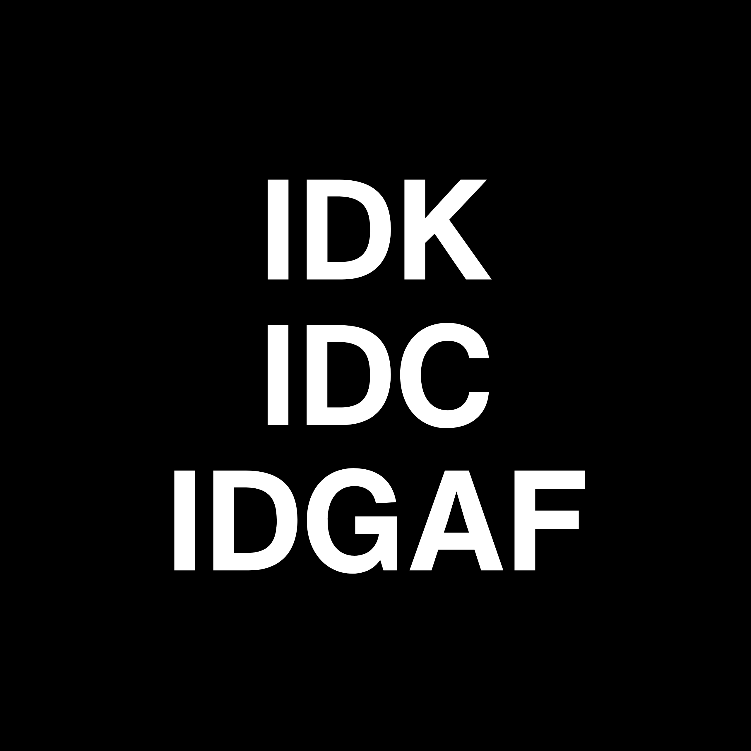 "IDK IDC IDGAF" G-String