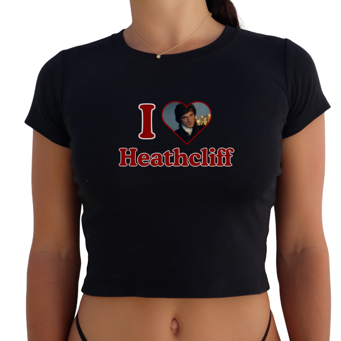 Wuthering Heights "I Love Heathcliff" Y2K Baby Tee