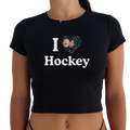 HR "I Love Hockey" Y2K Baby Tee