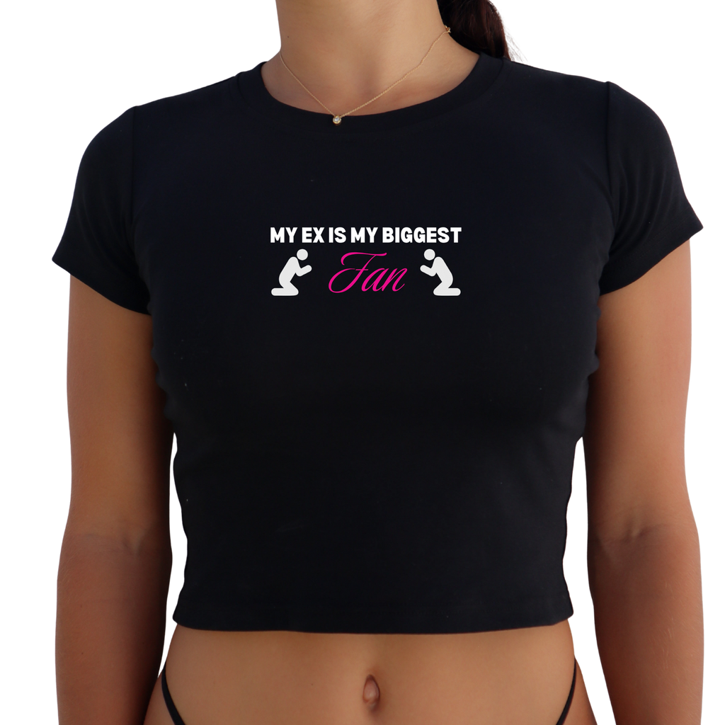 "My Ex is my Biggest Fan" Y2K Baby Tee