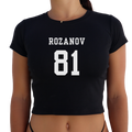 HR "ROZANOV 81" Y2K Baby Tee