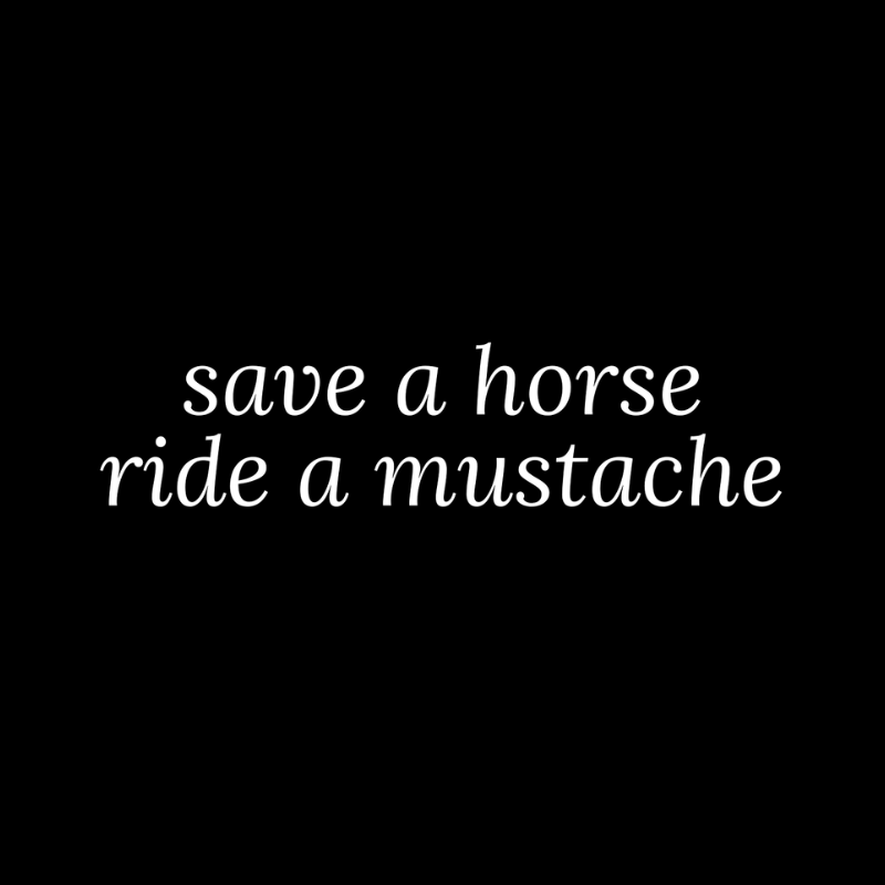 "Save a Horse Ride a Mustache" Y2K Baby Tee