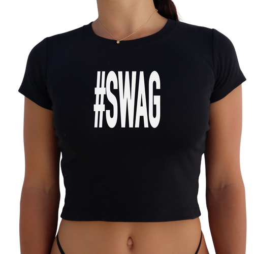 "#SWAG" Y2K Baby Tee