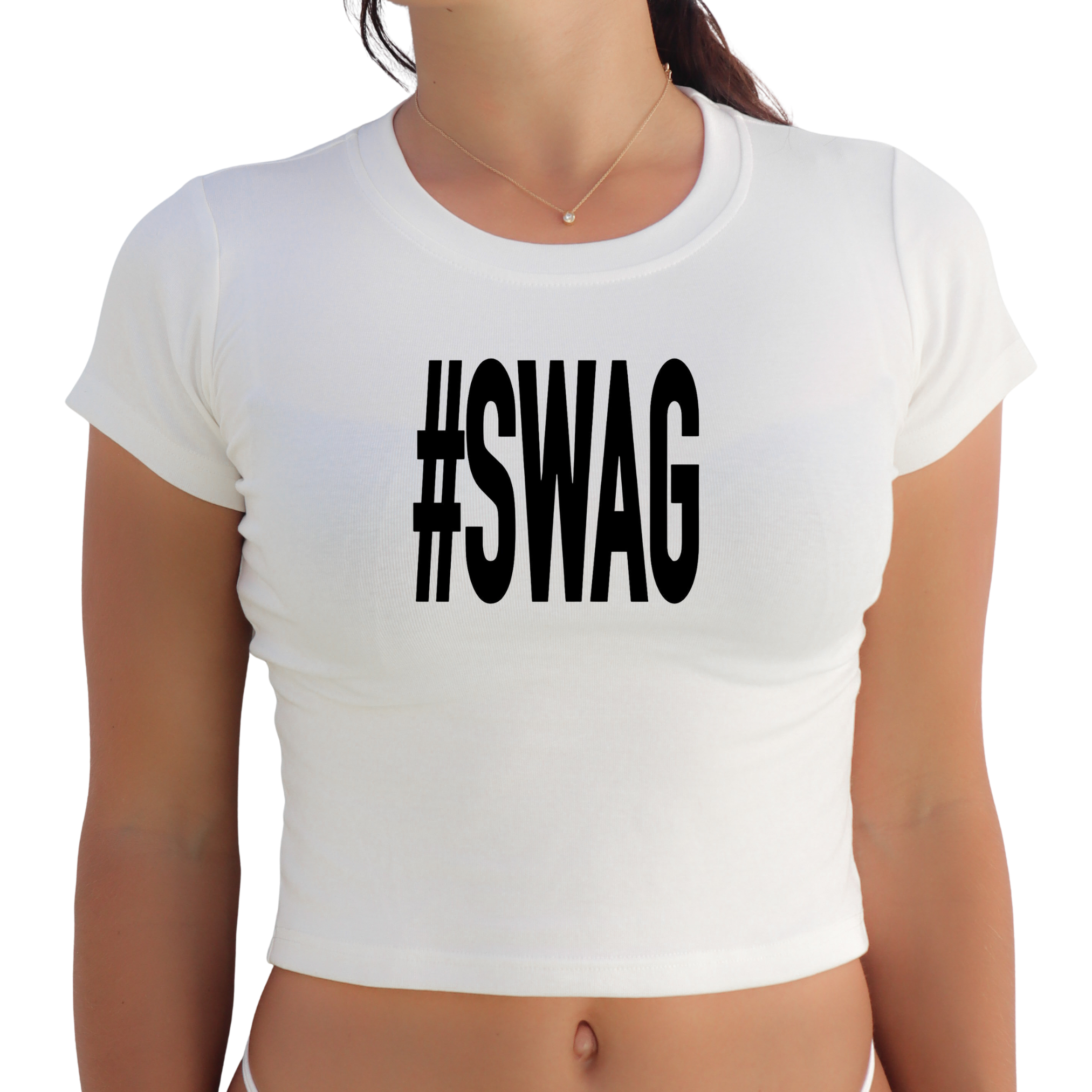 "#SWAG" Y2K Baby Tee