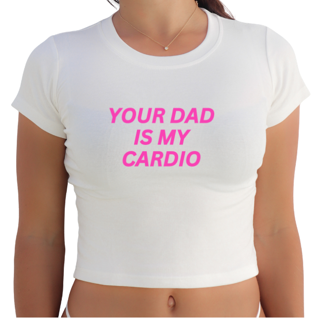 White crop top with a red and black number 69 design on a white background